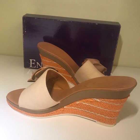 New Enzo Angiolini Ealevon Vintage Wedges Sandals 7.5 - Picture 3 of 10